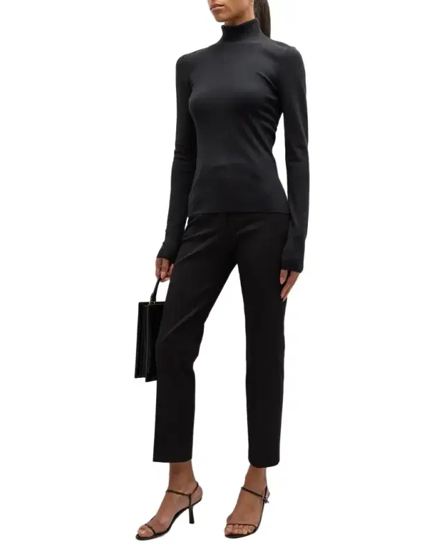 Coleman Cropped High-Rise Gabardine Pants