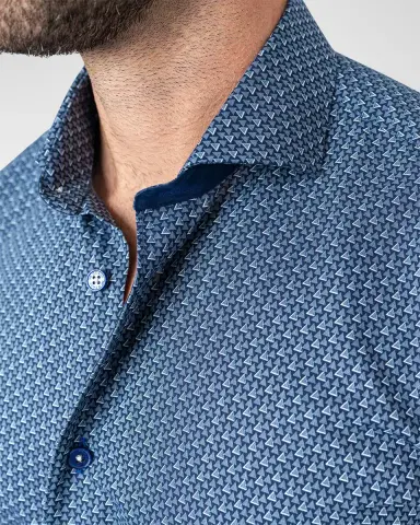 Maceoo Men's Einstein Tonal Triangles Sport Shirt | Thumbnail 4