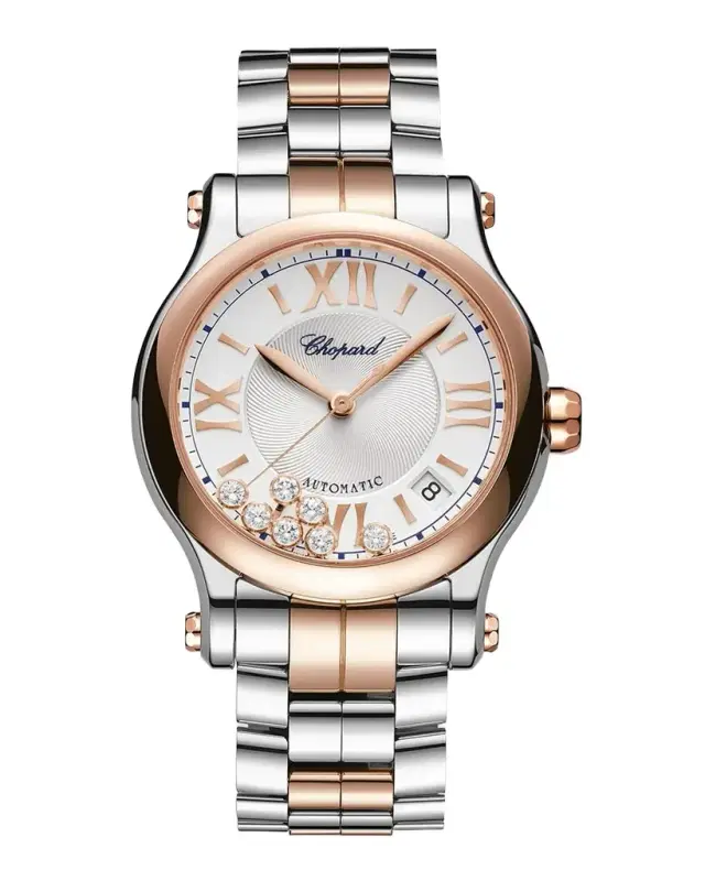 Chopard 36mm Happy Sport Diamond Watch with Bracelet Strap, Two Tone