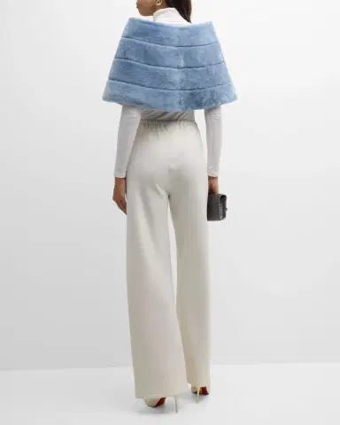 Gorski Horizontal Lamb Shearling Cape | Thumbnail 3