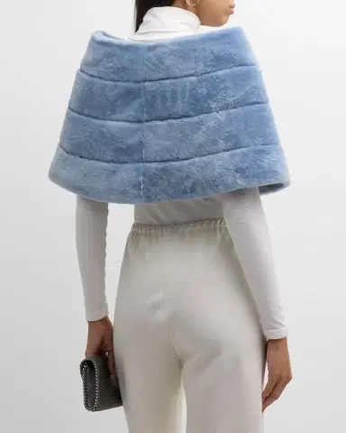 Gorski Horizontal Lamb Shearling Cape | Thumbnail 5
