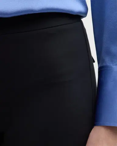 Brandon Maxwell Cropped Flare Neoprene Trousers with Front Crease | Thumbnail 5 Brandon Maxwell Cropped Flare Neoprene Trousers with Front Crease | Thumbnail 5