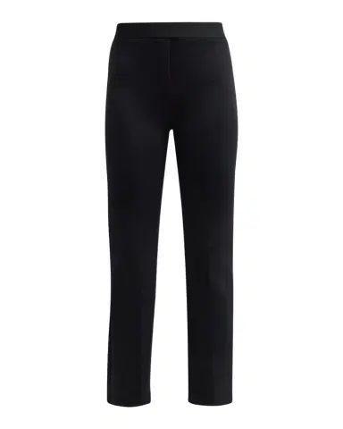 Brandon Maxwell Cropped Flare Neoprene Trousers with Front Crease | Thumbnail 1 Brandon Maxwell Cropped Flare Neoprene Trousers with Front Crease | Thumbnail 1