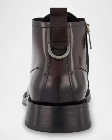 Karl Lagerfeld Paris Men's Side Zip Leather Chukka Boots | Thumbnail 3