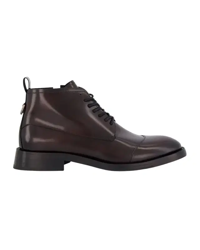 Men 's Side Zip Leather Chukka Boots