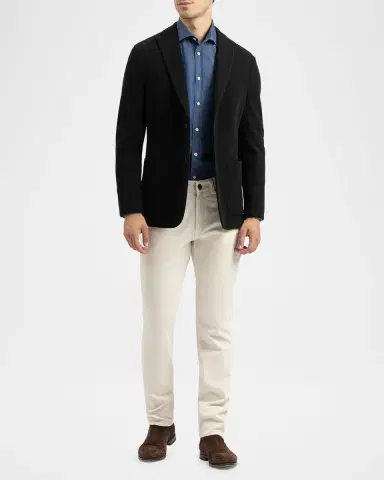 Boglioli Men's Solid Knit Blazer | Thumbnail 2