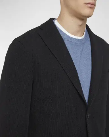 Boglioli Men's Solid Knit Blazer | Thumbnail 5