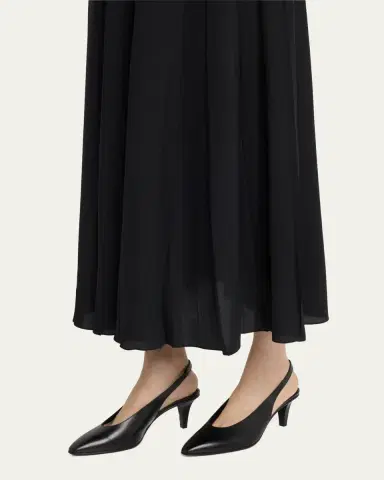 Loro Piana Rebecca Leather Slingback Pumps | Thumbnail 2
