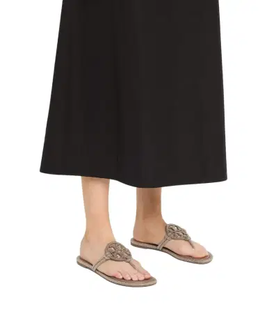 Tory Burch Miller Pave Leather Logo Sandals | Thumbnail 1