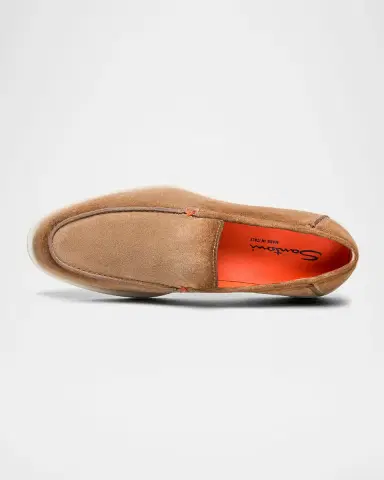 Santoni Men's Detroit Suede Sneaker Loafers | Thumbnail 4