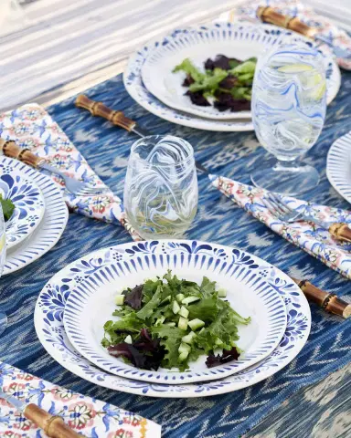 Juliska Sitio Stripe Delft Blue Dessert/Salad Plate | Thumbnail 2