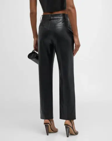 Alice + Olivia Ming Vegan Leather Ankle Pants | Thumbnail 4 Alice + Olivia Ming Vegan Leather Ankle Pants | Thumbnail 4