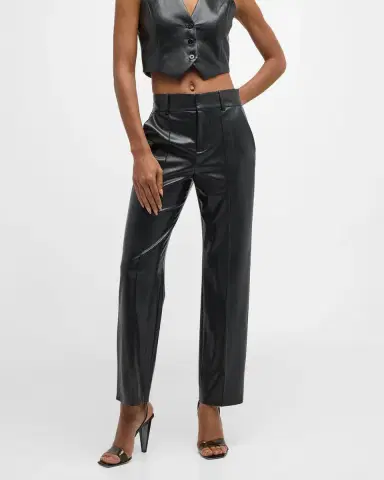 Alice + Olivia Ming Vegan Leather Ankle Pants | Thumbnail 5 Alice + Olivia Ming Vegan Leather Ankle Pants | Thumbnail 5