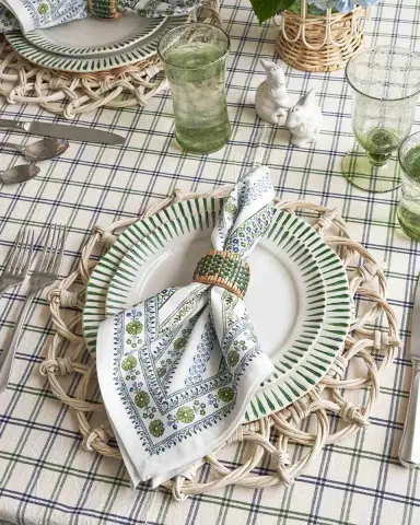 Juliska Sitio Stripe Basil Dessert/Salad Plate | Thumbnail 2