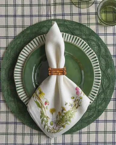 Juliska Sitio Stripe Basil Dessert/Salad Plate | Thumbnail 3