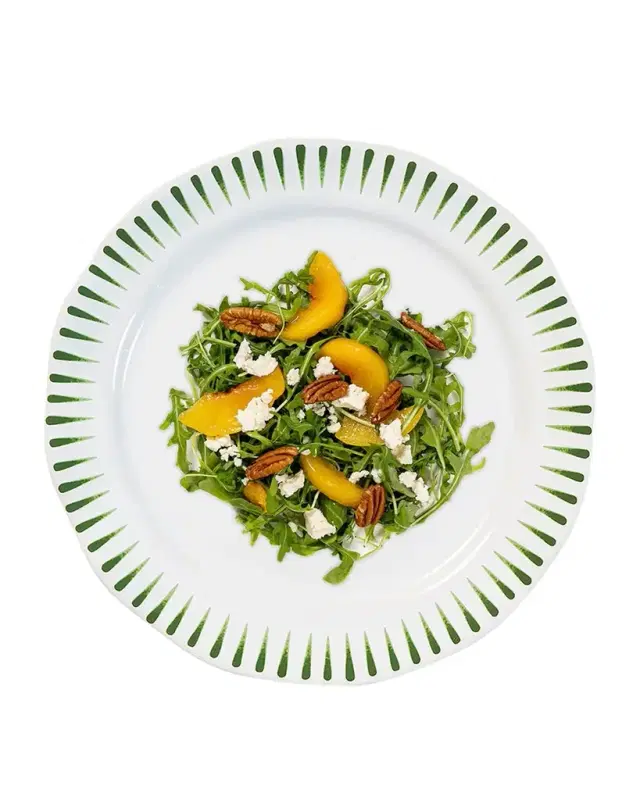 Sitio Stripe Basil Dessert/Salad Plate