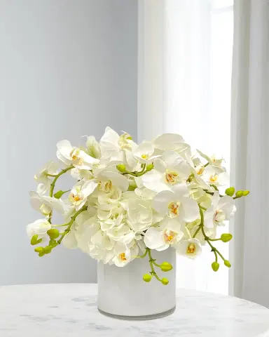 Winward Home Orchid Hydrangeas in Cylinder Vase | Thumbnail 1 Winward Home Orchid Hydrangeas in Cylinder Vase | Thumbnail 1