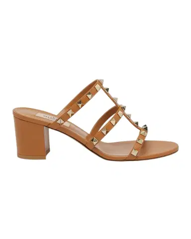 Valentino Garavani Rockstud Caged Block-Heel Slide Sandals | Thumbnail 1
