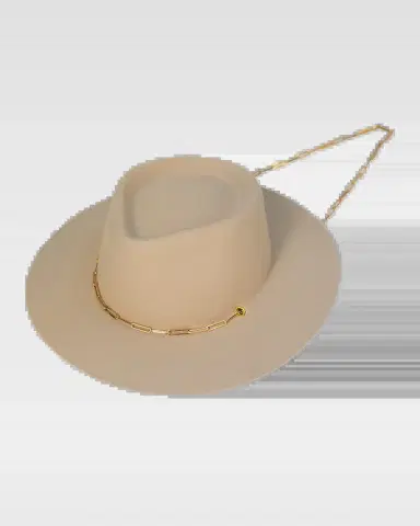 VAN PALMA Ulysse Merino Wool Fedora With Chain | Thumbnail 2