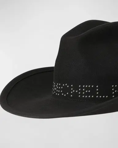 Maison Michel Austin Studded Felt Cowboy Hat | Thumbnail 2