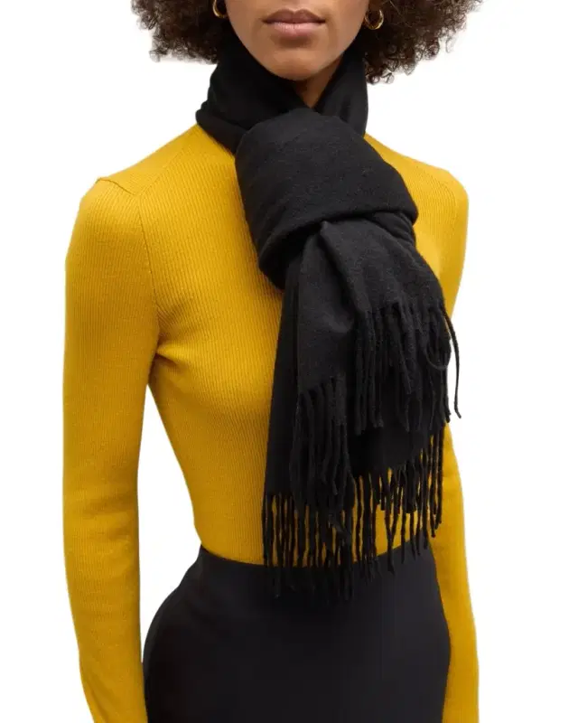 Fringed Cashmere Evening Wrap