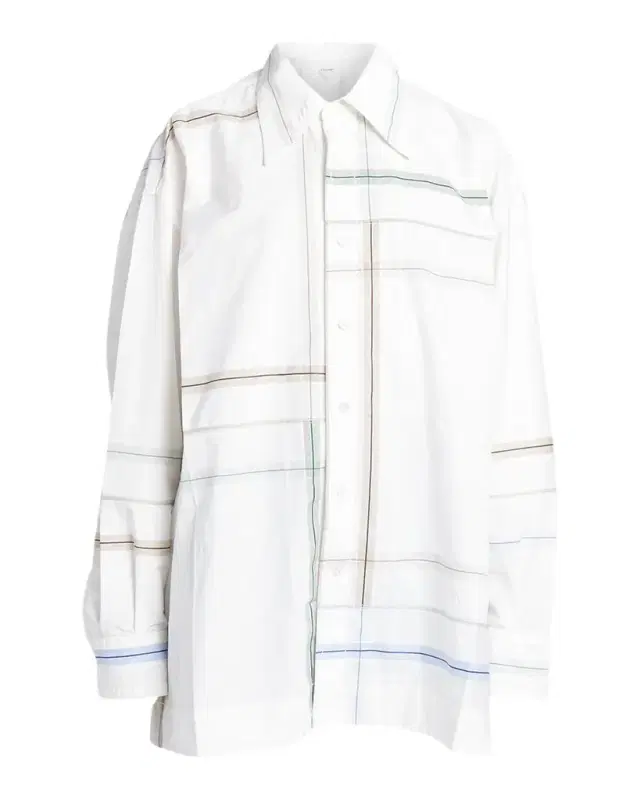 Abstract-Print Oversized Collared Shirt