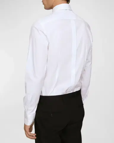 Dolce & Gabbana Men's Solid Stretch Cotton Dress Shirt | Thumbnail 3