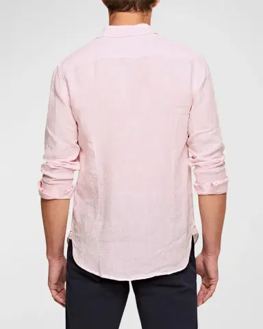 Orlebar Brown Men 's Linen Sport Shirt | Thumbnail 2
