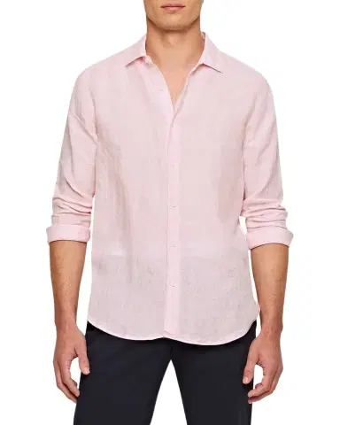 Orlebar Brown Men 's Linen Sport Shirt | Thumbnail 1