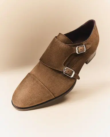 Brioni Men's York Suede Double-Monk Strap Loafers | Thumbnail 5 Brioni Men's York Suede Double-Monk Strap Loafers | Thumbnail 5