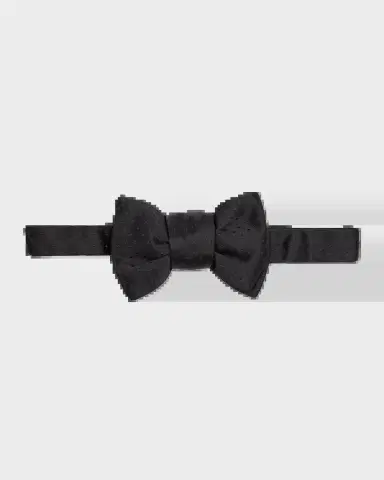 Charvet Men's Satin Tonal Pattern Bow Tie | Thumbnail 2