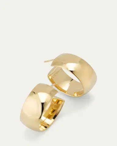 Lana 14K Gold 25mm Curved Bold Hollow Hoops | Thumbnail 3