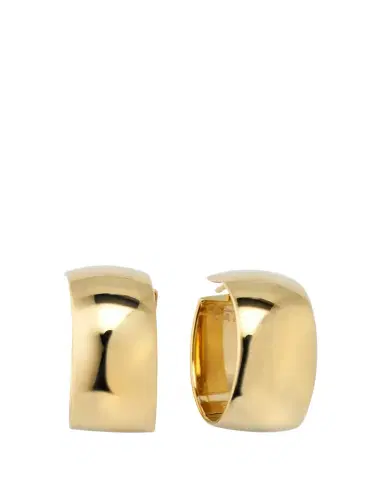 Lana 14K Gold 25mm Curved Bold Hollow Hoops | Thumbnail 1
