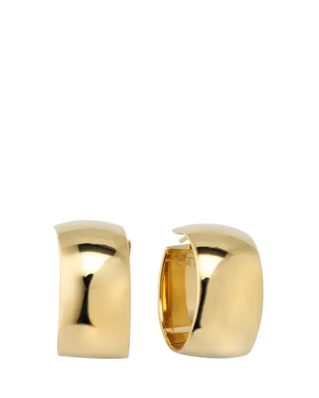 Lana 14K Gold 25mm Curved Bold Hollow Hoops