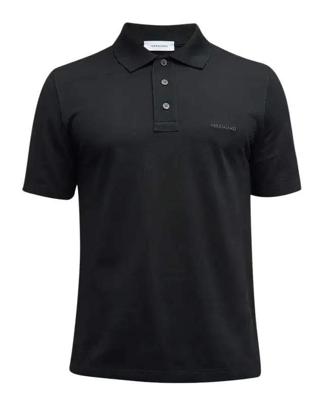 Men 's Cotton Logo Polo