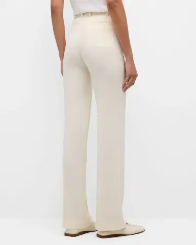 Joseph Morissey Mid-Rise Straight-Leg Cady Pants | Thumbnail 3 Joseph Morissey Mid-Rise Straight-Leg Cady Pants | Thumbnail 3