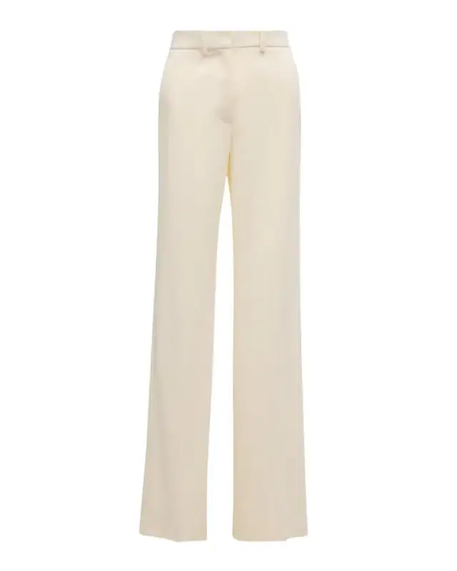 Morissey Mid-Rise Straight-Leg Cady Pants