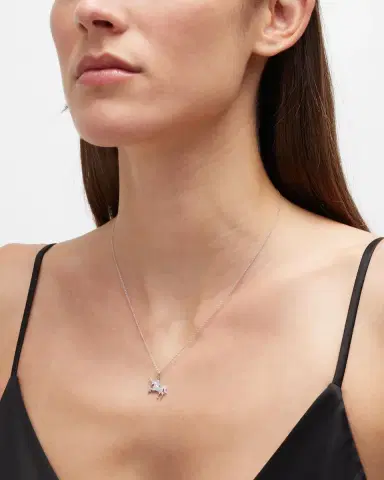 Roberto Coin 18K White Gold Diamond Unicorn Necklace | Thumbnail 2 Roberto Coin 18K White Gold Diamond Unicorn Necklace | Thumbnail 2