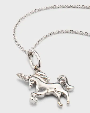 Roberto Coin 18K White Gold Diamond Unicorn Necklace | Thumbnail 3 Roberto Coin 18K White Gold Diamond Unicorn Necklace | Thumbnail 3