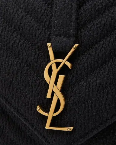 Saint Laurent College Medium Flap YSL Top Handle Bag in Quilted Tweed | Thumbnail 5 Saint Laurent College Medium Flap YSL Top Handle Bag in Quilted Tweed | Thumbnail 5