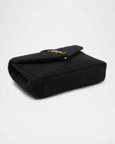 Saint Laurent College Medium Flap YSL Top Handle Bag in Quilted Tweed | Thumbnail 7 Saint Laurent College Medium Flap YSL Top Handle Bag in Quilted Tweed | Thumbnail 7