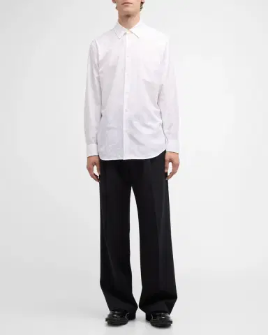 Versace Men's Barocco Jacquard Sport Shirt | Thumbnail 3 Versace Men's Barocco Jacquard Sport Shirt | Thumbnail 3