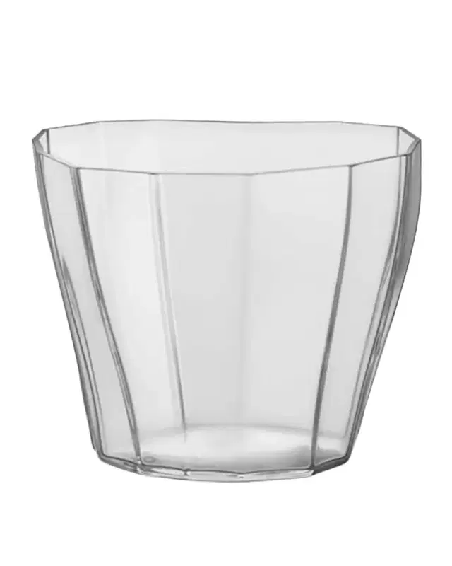 Reed Low Clear Vase, 6.9"