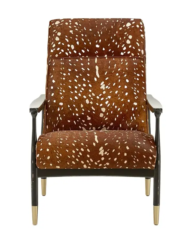 Massoud Elisabeth Hair Hide Accent Chair