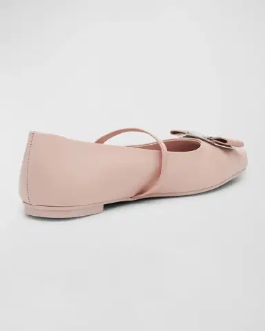 Ferragamo Zina Leather Bow Mary Jane Ballerina Flats | Thumbnail 2 Ferragamo Zina Leather Bow Mary Jane Ballerina Flats | Thumbnail 2