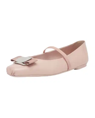 Ferragamo Zina Leather Bow Mary Jane Ballerina Flats | Thumbnail 1 Ferragamo Zina Leather Bow Mary Jane Ballerina Flats | Thumbnail 1
