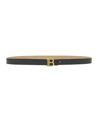 Balmain B-Monogram Leather Skinny Belt | Thumbnail 1