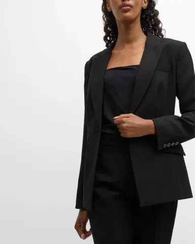 Elie Tahari The Sylvie Peak-Lapel Single-Button Blazer | Thumbnail 7 Elie Tahari The Sylvie Peak-Lapel Single-Button Blazer | Thumbnail 7