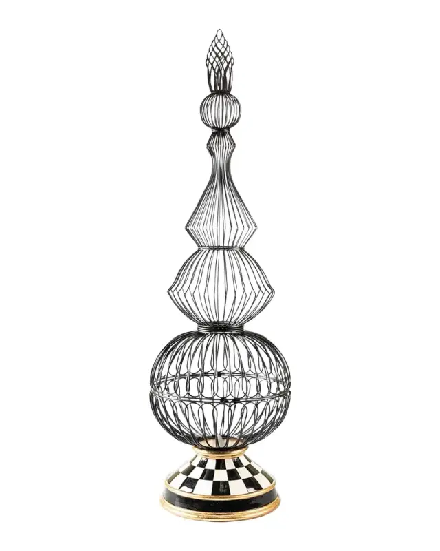 Large Courtly Check Wire Topiary