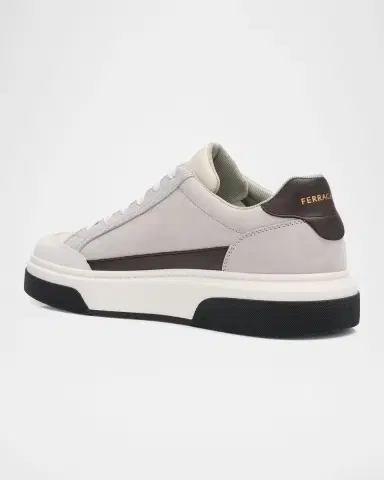 Ferragamo Men's Cassina Gancio Low-Top Sneakers | Thumbnail 4 Ferragamo Men's Cassina Gancio Low-Top Sneakers | Thumbnail 4